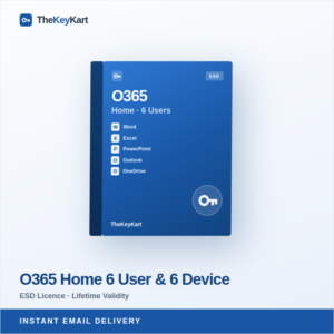 O365 Home 6 User & 6 Device — digital licence key